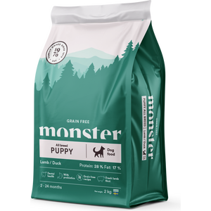 Monster Grain Free monster Puppy All Breed Lammas / Ankka 12kg