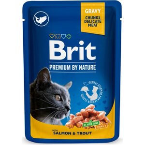 Brit Premium Lohi-taimen kastikkeessa kissoille 100g