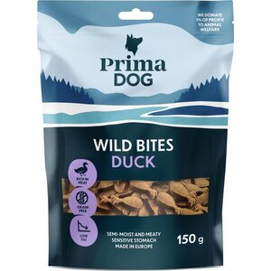 Primadog Wild bites Ankka ja auringonhattu, pehmeä 150g