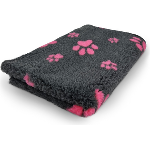 Vetbed makuualusta, antrasiitti fuksianpunaisilla tassuilla