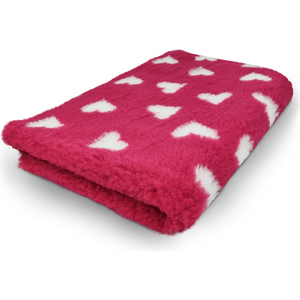 Vetbed makuualusta fuksia valkoisilla sydämillä