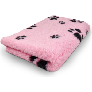 Vetbed makuualusta, vaaleanpunainen mustilla tassuilla