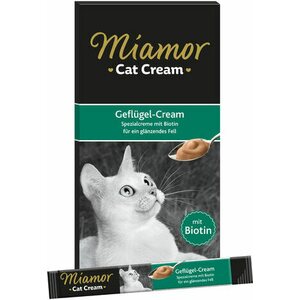 Miamor Kissan herkku siipikarja- kermatahna 6x15g – Miamor Cat Snack