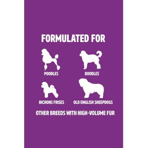 Tropiclean Perfect Fur, Shampoo kiharalle turkille 473ml, villakoira, bichon frise, vanha englannin lammaskoira ja muut rodut joilla on turkissa paljon tuuheutta.