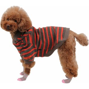 Puppia Koiran sukat liukuesteellä, Polka Dot harmaa