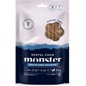 Monster Monster Dog Dental Chew Grain Free Chicken M 7 kpl