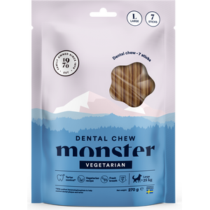 Monster Dog Dental Chew Kasvis L-koko 7 kpl