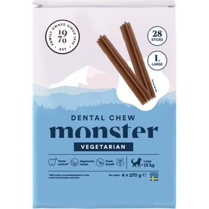 Monster Dog Dental Chew Kasvis L-koko 28 kpl