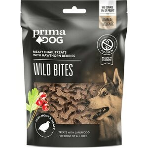 Primadog Wild bites Viiriäinen ja orapihlaja, pehmeä 150g