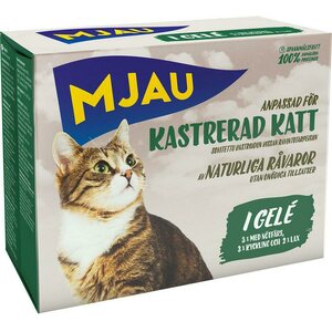 Mjau Kissanruokavalikoima kastroidulle kissalle hyytelössä 8x85g
