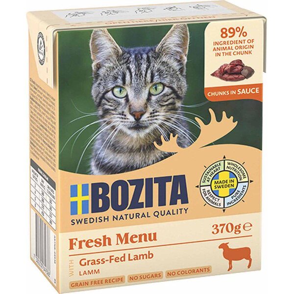 Bozita Fresh Menu paloja kastikkeessa, lammasta 370g