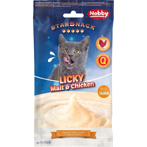 Nobby Starsnack Licky Chiken, kissanmallas & kana