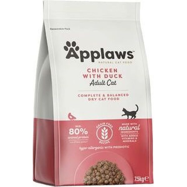 Applaws Kissa adult kana&ankka kuivaruoka 7,5 kg