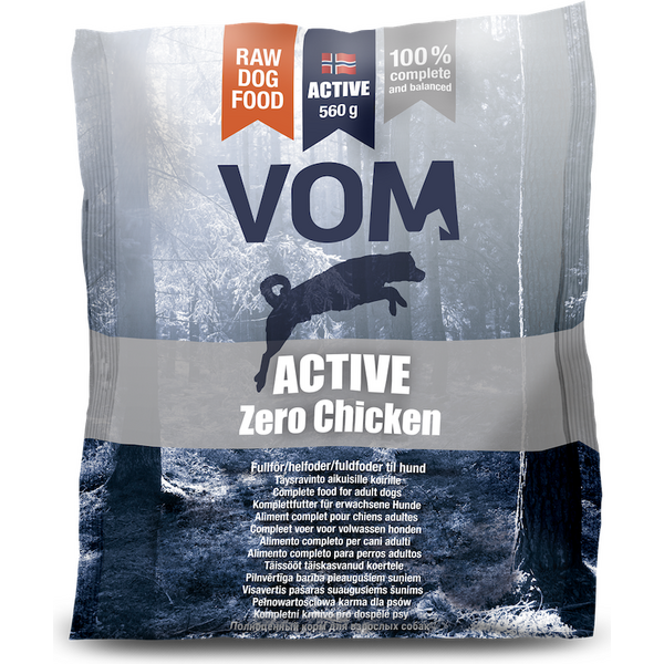 Vom Og Hundemat Active Zero Chicken, ennakkotilaus 15x560gr