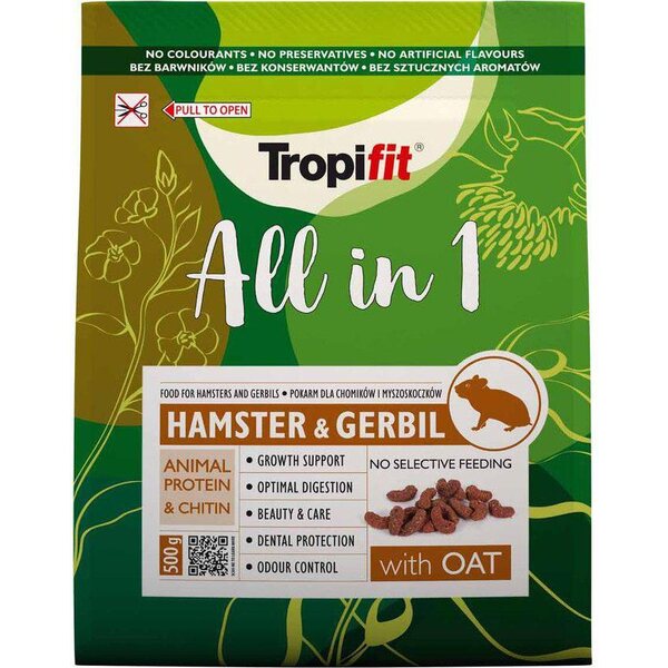 Tropifit Hamsteri & Gerbiili pelletti, 500g