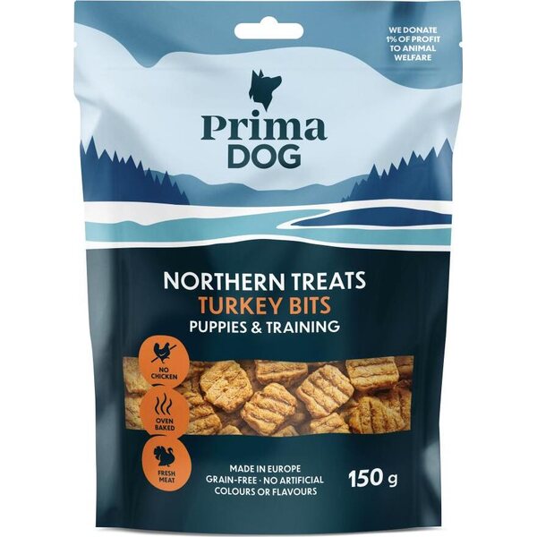 PrimaDog Kalkkuna-karpalo Pennuille & Treeninami 150 g