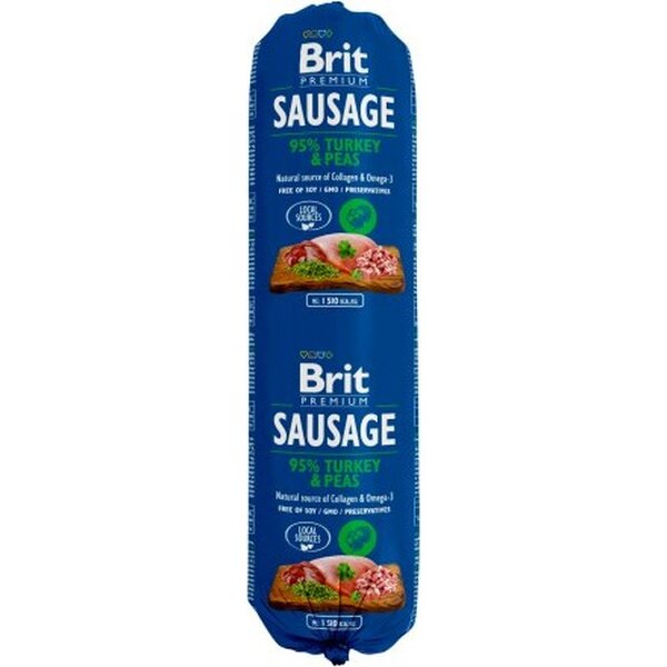 Brit Premium Makkara kalkkuna-herne 800 g