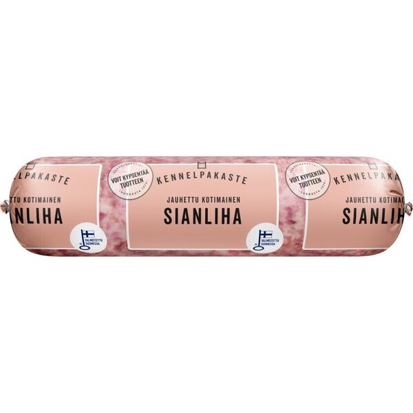 Kennelpakaste Jauhettu sianliha 500g pötkö, luuton, ennakkotilaus 12x500g