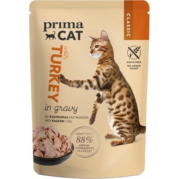 PrimaCat Classic kalkkunaa kastikkeessa 85 g