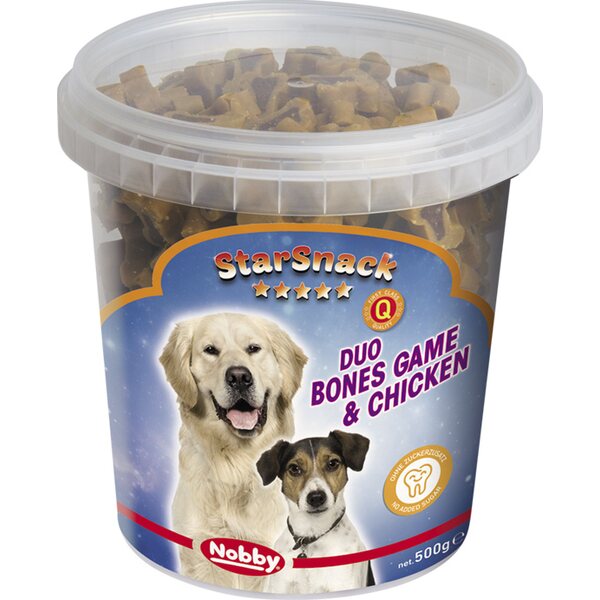 Nobby Starsnack Duo Bones riista&kana, 500 g