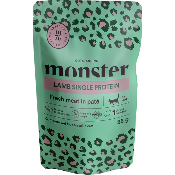 Monster Cat single lamb pate 8 x 85g