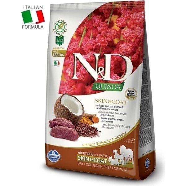 N&D Venison-Quinoa (Peura-Kvinoa) viljaton koiran täysravinto 7,0kg