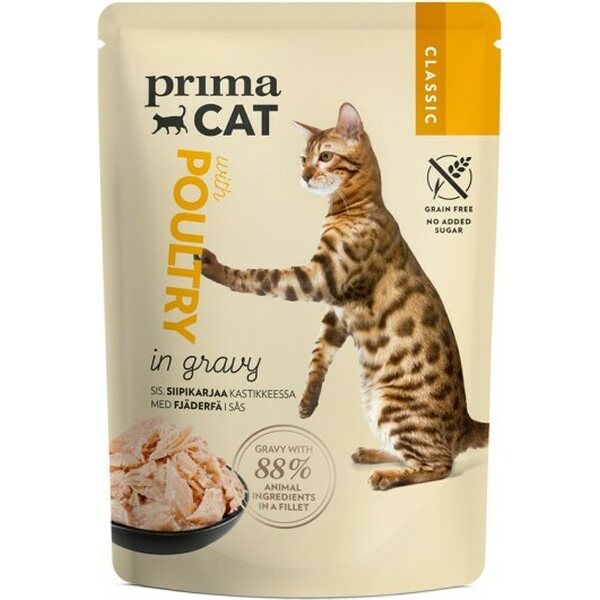 PrimaCat Classic siipikarjaa kastikkeessa 85 g