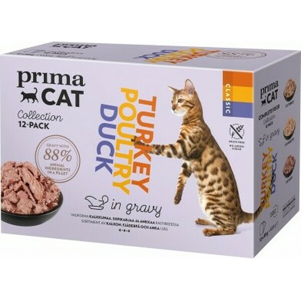 PrimaCat siipikarja-mix kastikelajitelma 12x85g