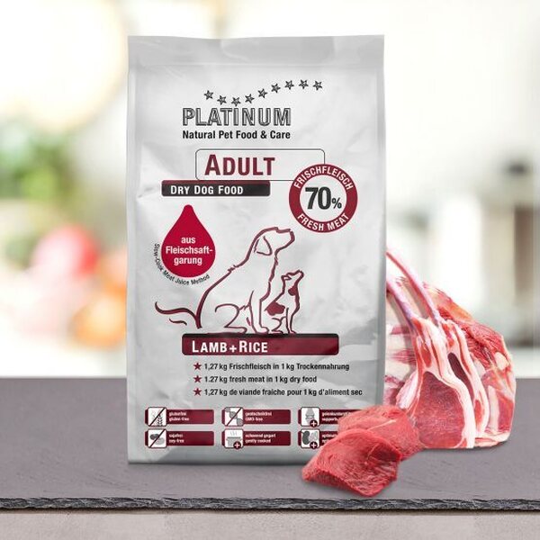Platinum Adult Lammas & riisi 1,5kg, puolikostea