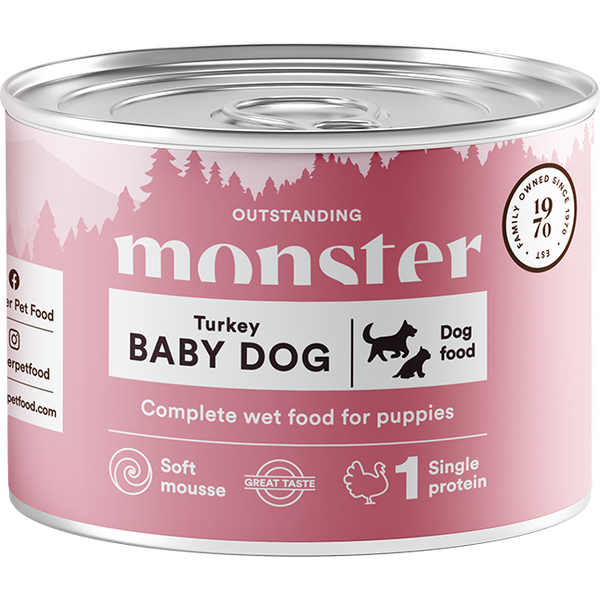 Monster Baby Dog Mousse, kalkkuna 190g